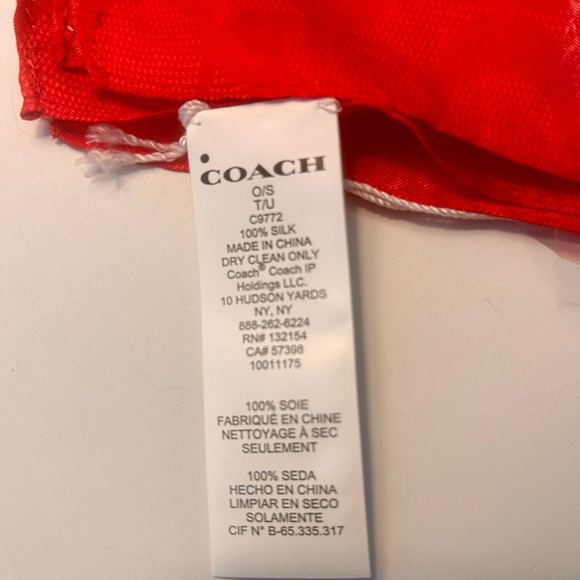 COACH Rainbow Signature Silk Square Scarf - Picture 3 of 5